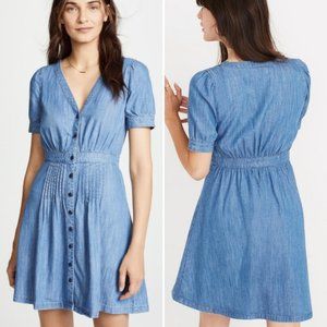 Madewell Daylily Denim Button Front Dress Sz 4